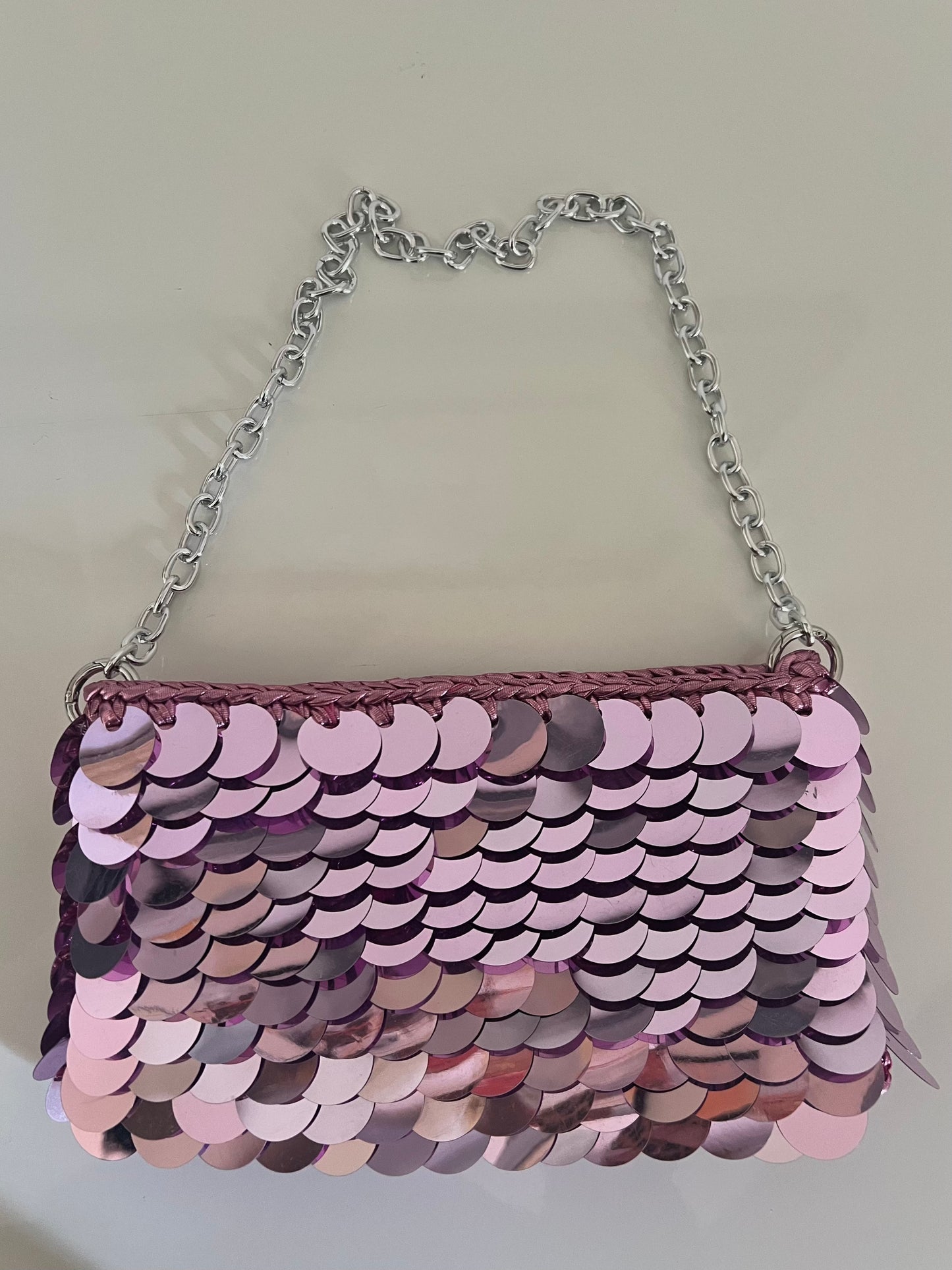 SHINE BAG ROSA CHIARO PAILLETTES